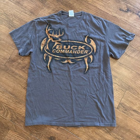 Duck Commander Mens Gray Short Sleeve T Shirt L Large Adult - Picture 1 of 4